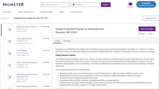 
                            9. Analog Devices Job Listings | Career Search | Monster.com