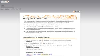 
                            4. Analytics Portal Tool