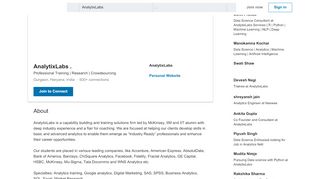
                            7. AnalytixLabs . - Analytics Consultant - LinkedIn