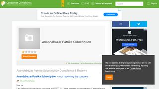 
                            6. Anandabazar Patrika Subscription - Consumer Complaints