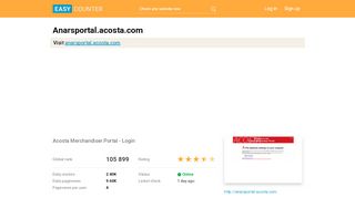 
                            9. Anarsportal.acosta.com: Acosta Merchandiser Portal - Login