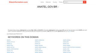 
                            6. Anatel.gov.br - sitesinformation.com