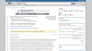 
                            1. Anatomy of Hepatic Resectional Surgery - NCBI