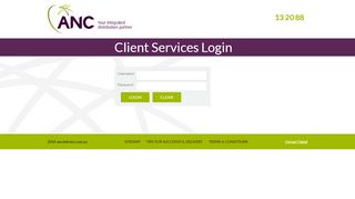 
                            1. ANC Delivers - Client Services Login