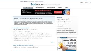 
                            7. ANCC: American Nurses Credentialing Center on Medscape