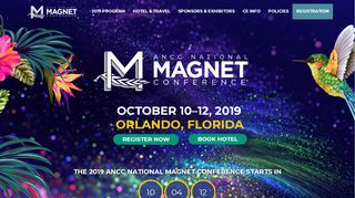 
                            5. ANCC National Magnet Conference – October 10-12, 2019 Orlando, FL