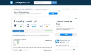 
                            7. Ancestry down? Current status and outage history