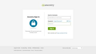 
                            8. Ancestry - Sign In
