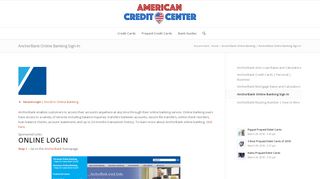 
                            5. AnchorBank Online Banking Sign-In - American Credit Center