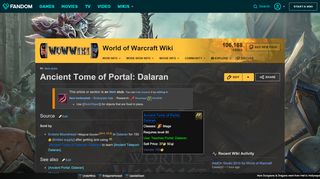 
                            9. Ancient Tome of Portal: Dalaran | WoWWiki | FANDOM powered by ...