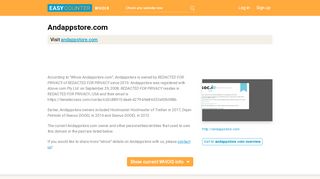 
                            8. Andappstore.com whois history records