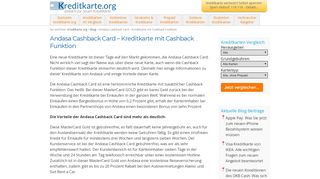 
                            8. Andasa Cashback Card – Kreditkarte mit Cashback …