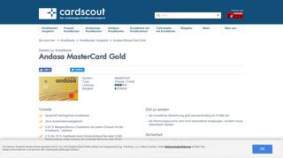 
                            1. Andasa MasterCard Gold: Alle Vorteile | cardscout