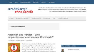 
                            8. Anderson and Partner Archive - Kreditkarten ohne Schufa.