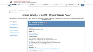 
                            4. Andrea Schenker Found - 8 Public Records - CheckThem.com