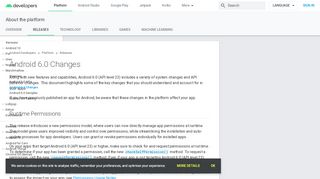 
                            8. Android 6.0 Changes | Android Developers
