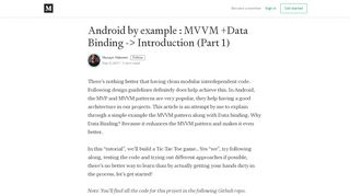 
                            7. Android by example : MVVM +Data Binding -> Introduction ...