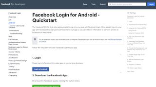 
                            5. Android - Facebook Login - Facebook for Developers