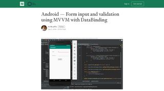 
                            2. Android — Form input and validation using MVVM with ...