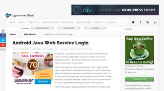 
                            6. Android Java Web Service Login | Android Tutorial Blog