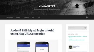 
                            3. Android PHP Mysql login tutorial using HttpURLConnection