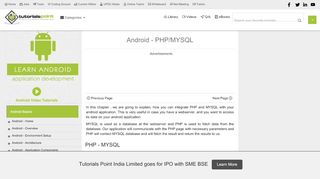 
                            10. Android - PHP/MYSQL - tutorialspoint.com