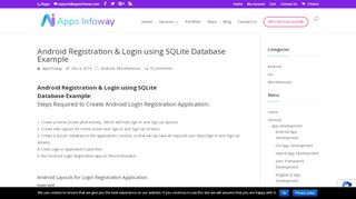 
                            11. Android Registration & Login using SQLite Database Example