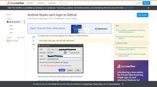 
                            6. Android Studio can't login to GitHub - Stack Overflow