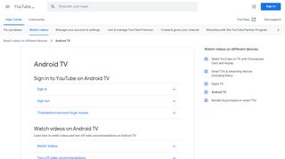 
                            5. Android TV - YouTube Help - Google Support