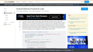 
                            3. Android Webview Facebook Login - Stack Overflow