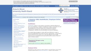 
                            9. Aneurin Bevan University Health Board | e-Systems: ESR ...