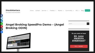 
                            6. Angel Broking SpeedPro Demo - (Angel Broking ODIN ...