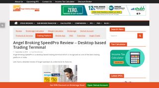 
                            5. Angel Broking SpeedPro Review – Desktop based Trading Terminal