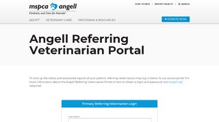 
                            1. Angell Referring Veterinarian Portal • MSPCA-Angell