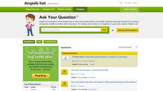 
                            7. Angie's List Answers - Consumer Q&A Forum