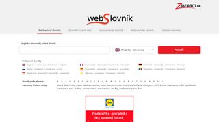 
                            6. Anglicko-slovenský slovník | Webslovník.sk