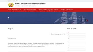 
                            4. Angola - A - Conselhos aos Viajantes - Portal das Comunidades ...