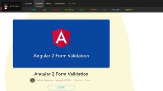 
                            9. Angular 2 Form Validation ― Scotch.io