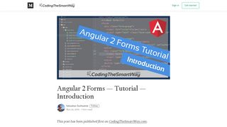 
                            6. Angular 2 Forms — Tutorial — Introduction - …