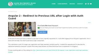 
                            1. Angular 2 - Redirect to Previous URL after Login with Auth Guard ...