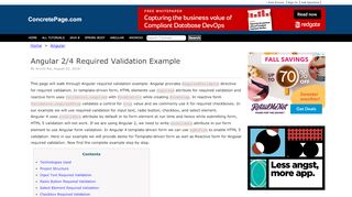 
                            6. Angular 2/4 Required Validation Example - concretepage