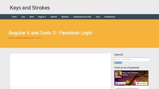 
                            1. Angular 4 and Ionic 3 : Facebook Login - Keys and Strokes