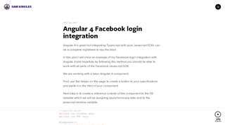 
                            8. Angular 4 Facebook login integration - Sam Kirkiles