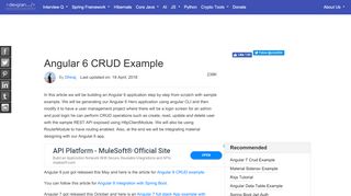 
                            9. Angular 6 CRUD Example | DevGlan