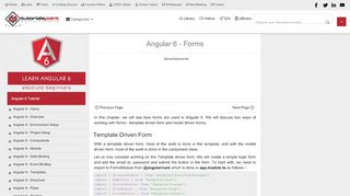 
                            10. Angular 6 - Forms