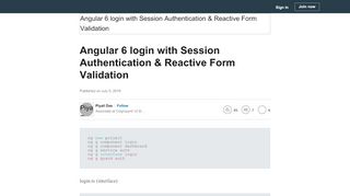 
                            6. Angular 6 login with Session Authentication ... - LinkedIn