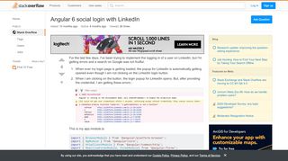 
                            3. Angular 6 social login with LinkedIn - Stack Overflow