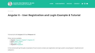 
                            1. Angular 6 - User Registration and Login Example & …