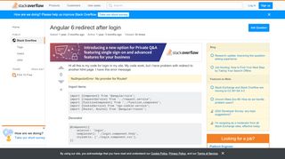 
                            3. Angular 6:redirect after login - Stack Overflow