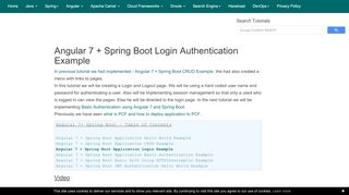 
                            9. Angular 7 + Spring Boot Login Authentication Example| JavaInUse